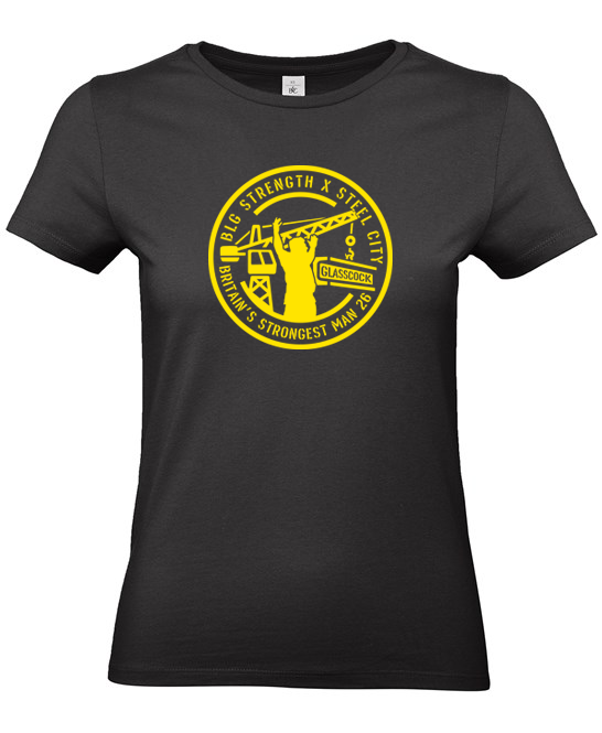 BLG x STEEL CITY Ladies Tee - BLACK